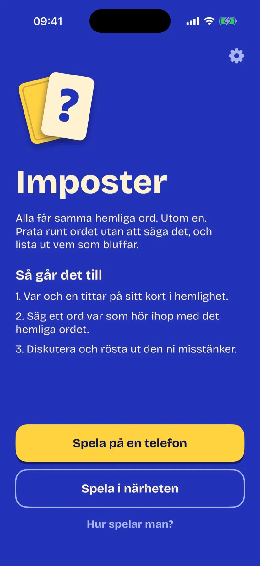 Startskärmen