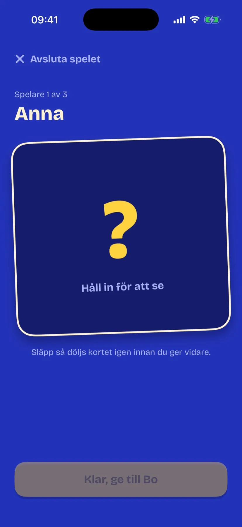 Kortet med det hemliga ordet
